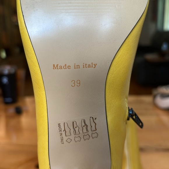 CLIZIA Booties AFRICA YELLOW LEATHER Size 39 Size 8 US - Picture 8 of 15